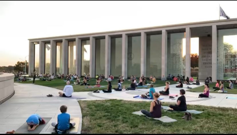 Sunset Yoga at the War Memorial