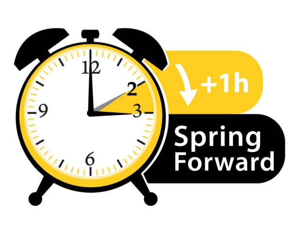 Summer Time Daylight Saving Time Spring Forward Alarm Clock Vector 