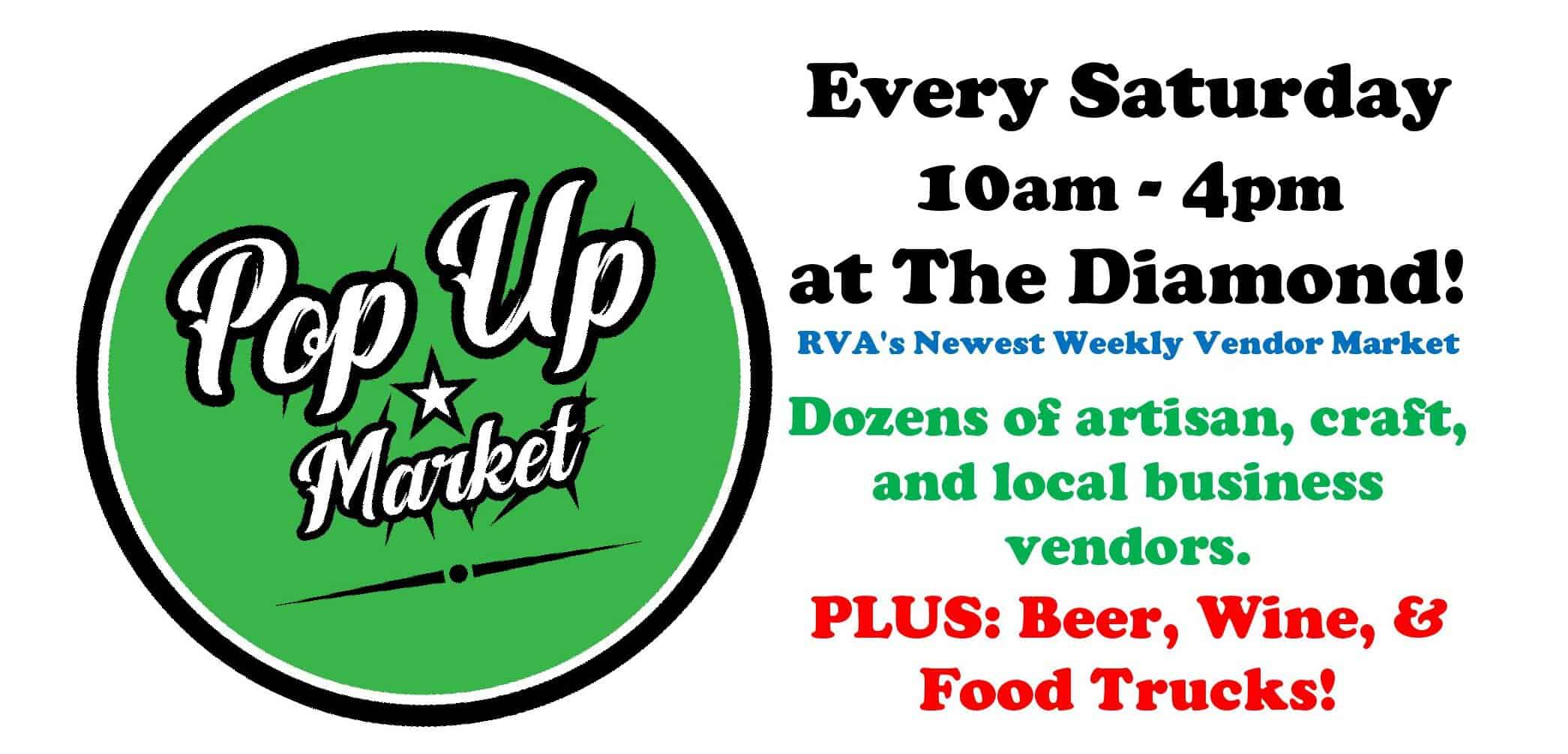 Pop up market at the Diamond