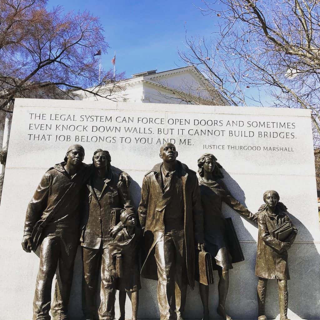 Statue honoring teen civil rights activists at Capitol Square