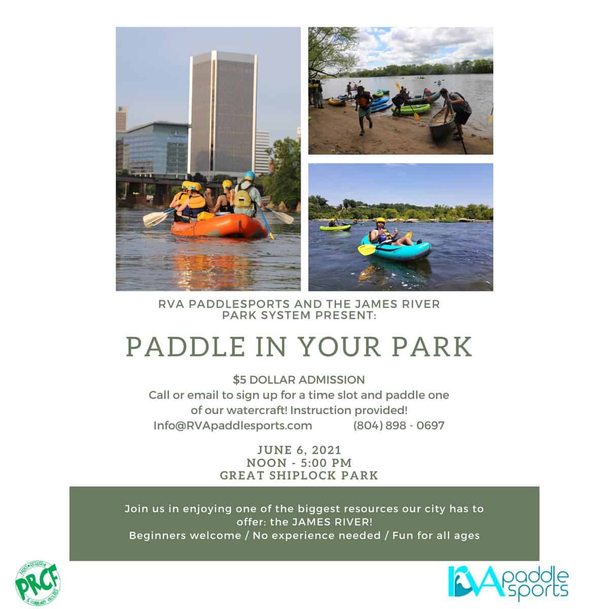 Paddle on the River Enjoying RVA and all it has to offer!